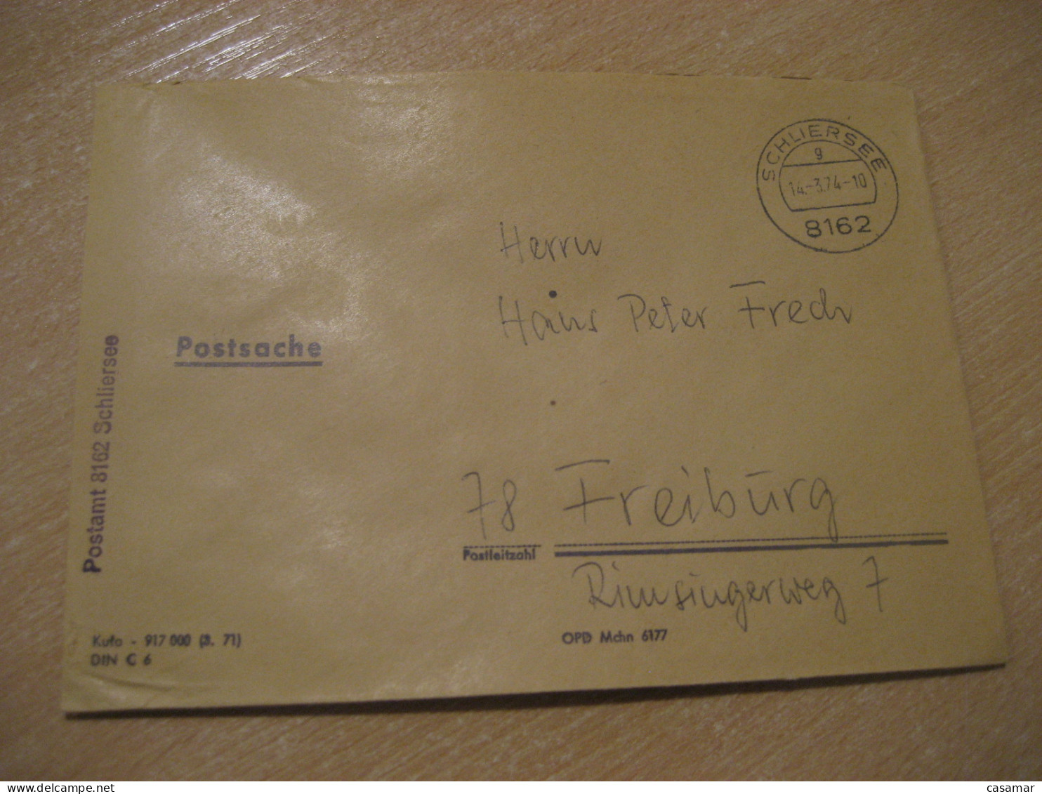 SANKT ANDREASBERG Bergstadt 1974 To Freiburg Postage Paid Cancel Cover GERMANY - Lettres & Documents