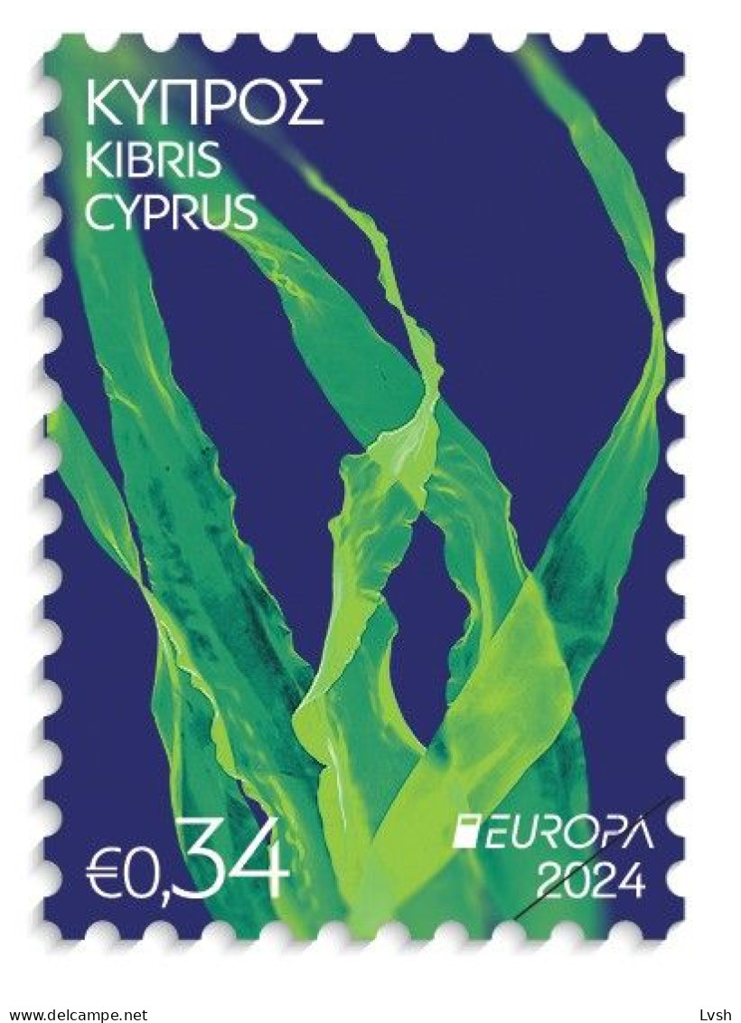 Cyprus.2024.Europa CEPT.Underwater Fauna And Flora.2 V. ** . - Marine Life