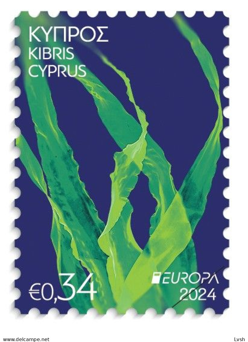 Cyprus.2024.Europa CEPT.Underwater Fauna And Flora.2 V. ** . - Maritiem Leven