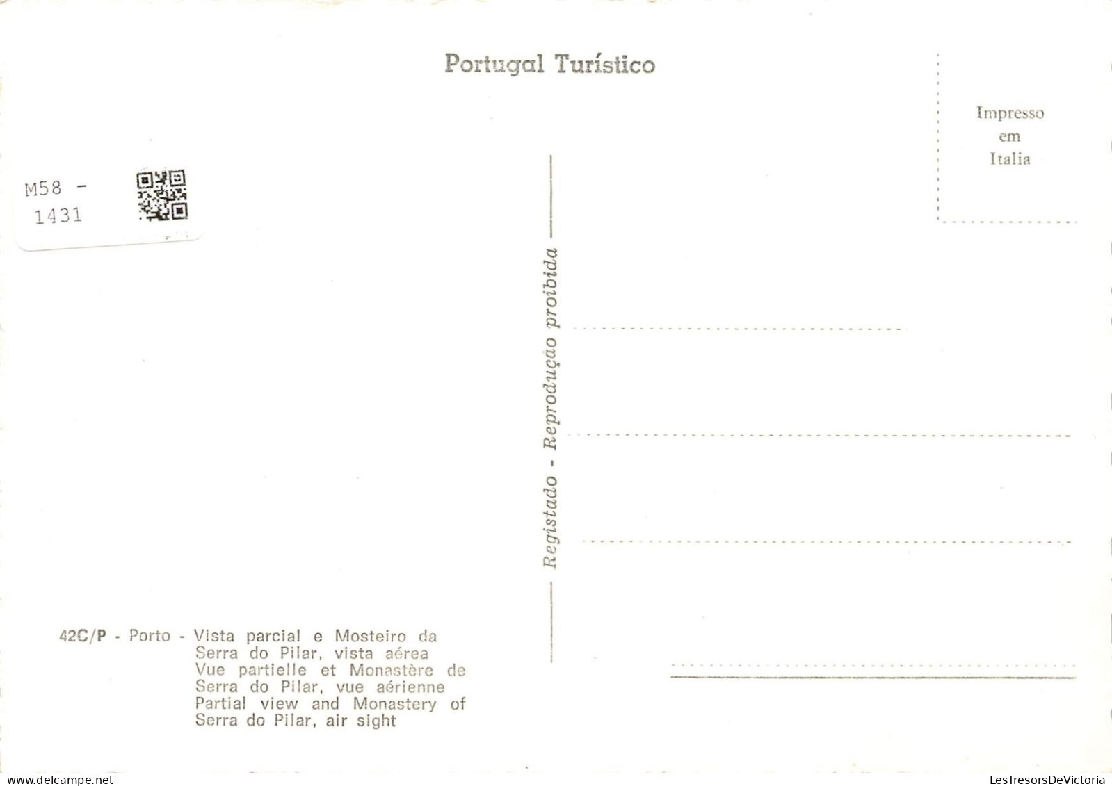 PORTUGAL - Porto - Vue Partielle Et Monastère De Serra Do Pilar - Vue Aérienne - Carte Postale - Porto