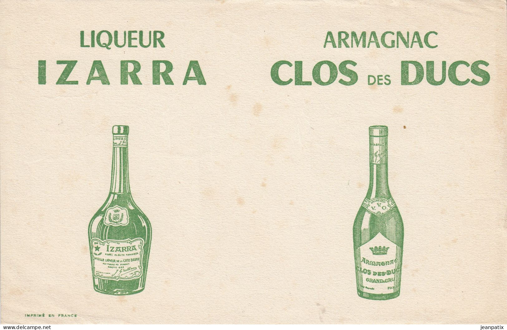 BUVARD & BLOTTER - Liqueur IZARRA - Armagnac CLOS Des DUCS - Andere & Zonder Classificatie