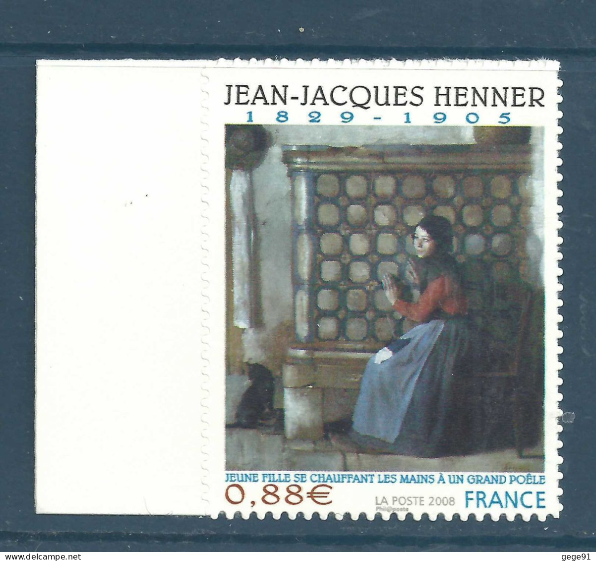 YT 223 Aucollant - Tableau De Jean Jacques Henner - Jeune Fille Se Chauffant Les Mains à Un Grand Poêle - Neufs