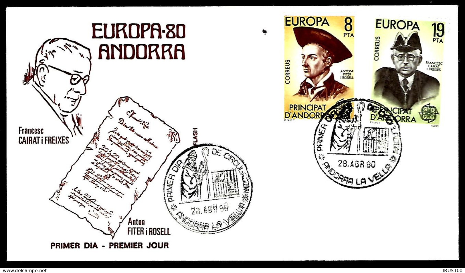 FDC EUROPA 1980 -  - Lettres & Documents