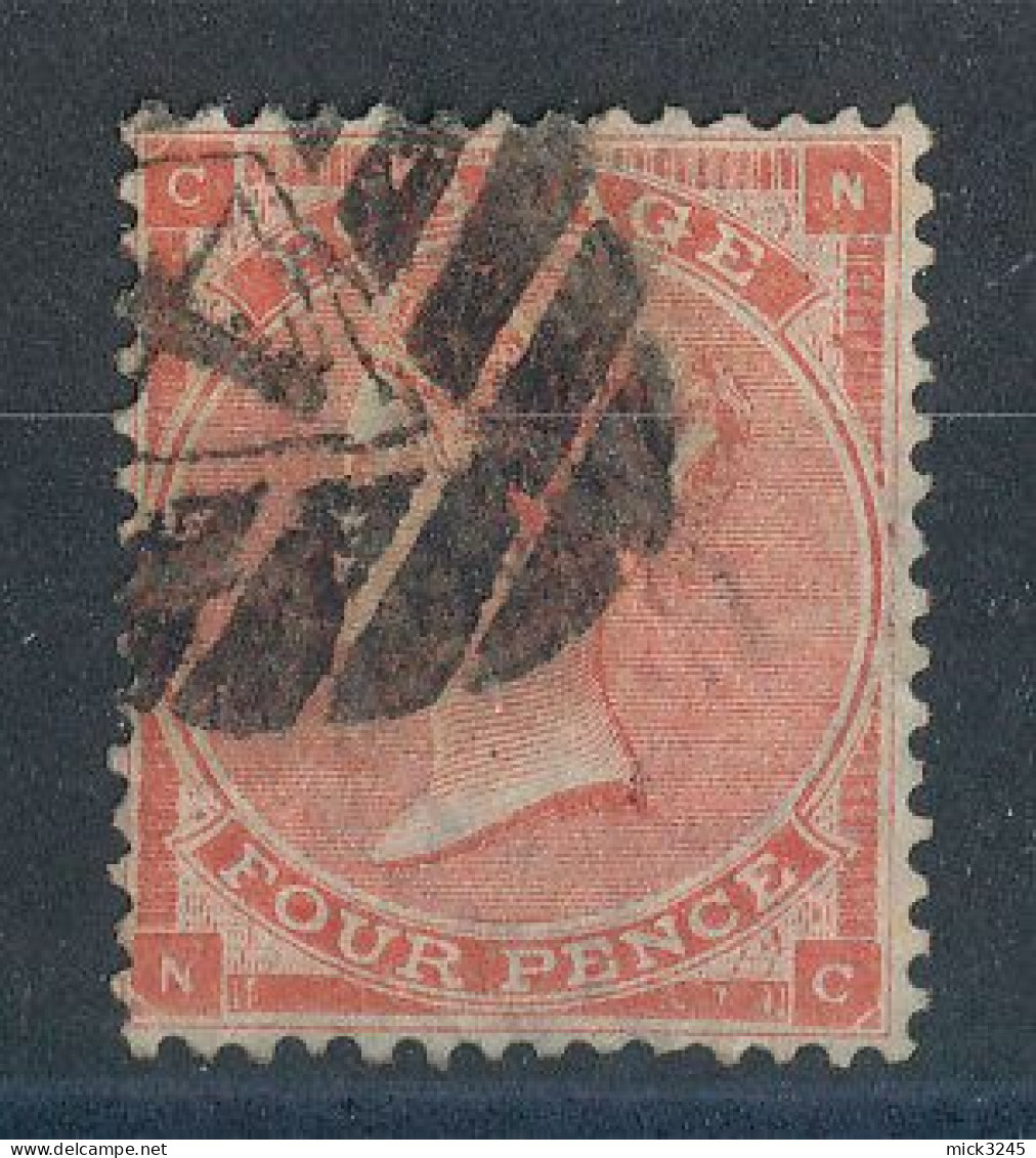 GB  N°25 Victoria 4p Rouge De 1862 - Planche 4 - Usados