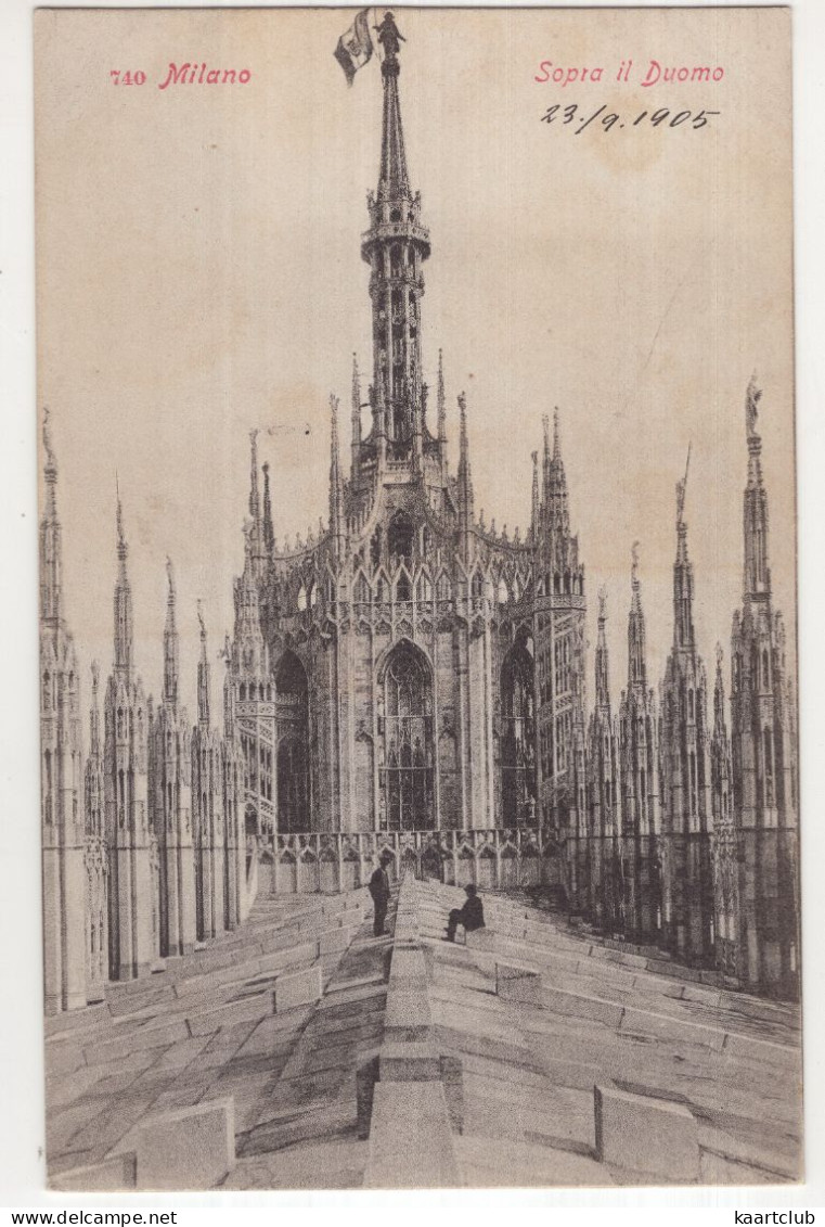 740  Milano - Sopra Del Duomo - (Italia) - 1905 - Milano (Milan)