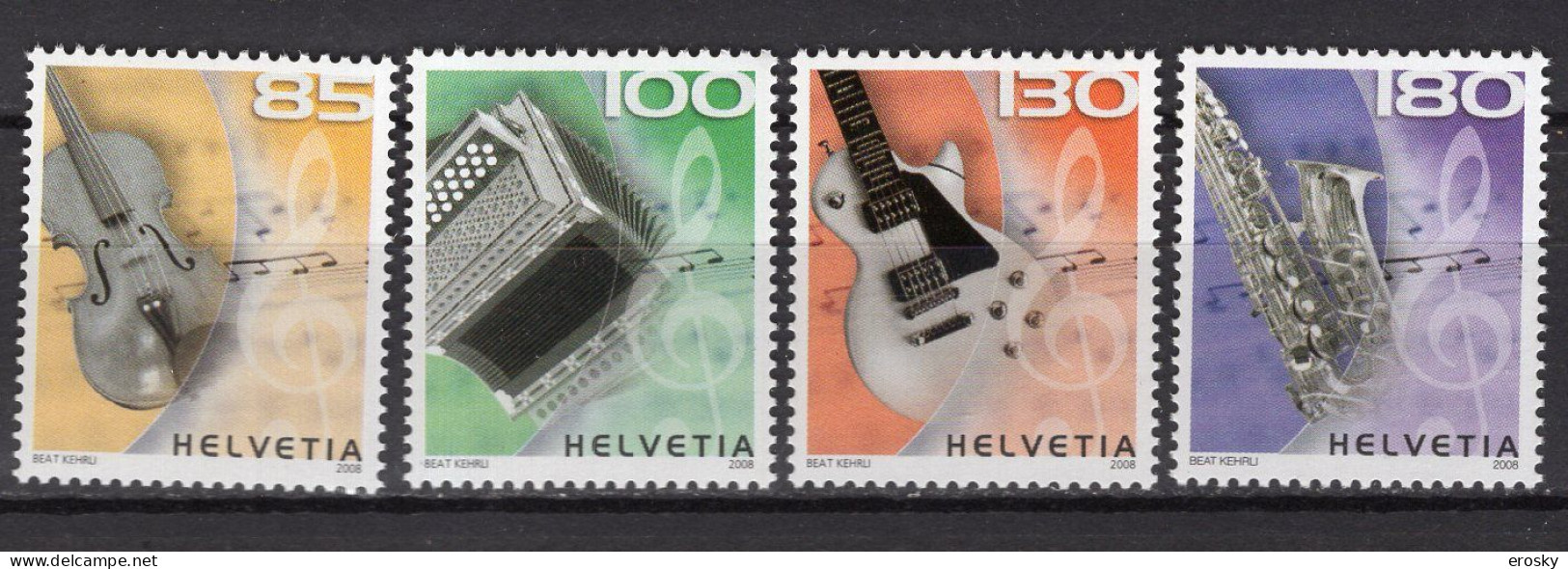 T3523 - SUISSE SWITZERLAND Yv N°1978/81 ** Musique - Unused Stamps