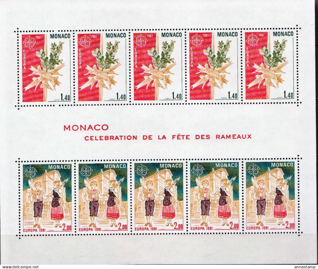 Monaco MNH Minisheet - 1981