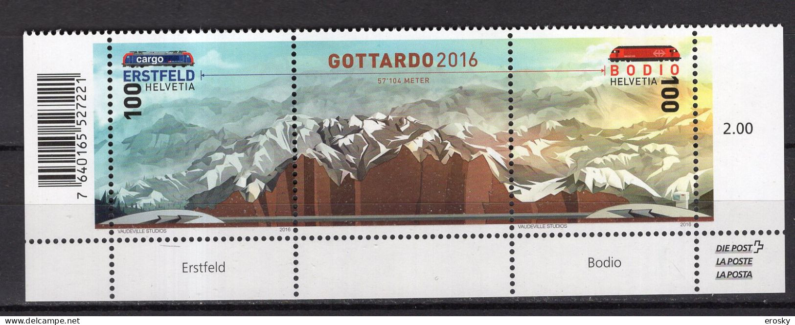 T3530 - SUISSE SWITZERLAND Yv N°2367/68 ** Gottardo - Unused Stamps