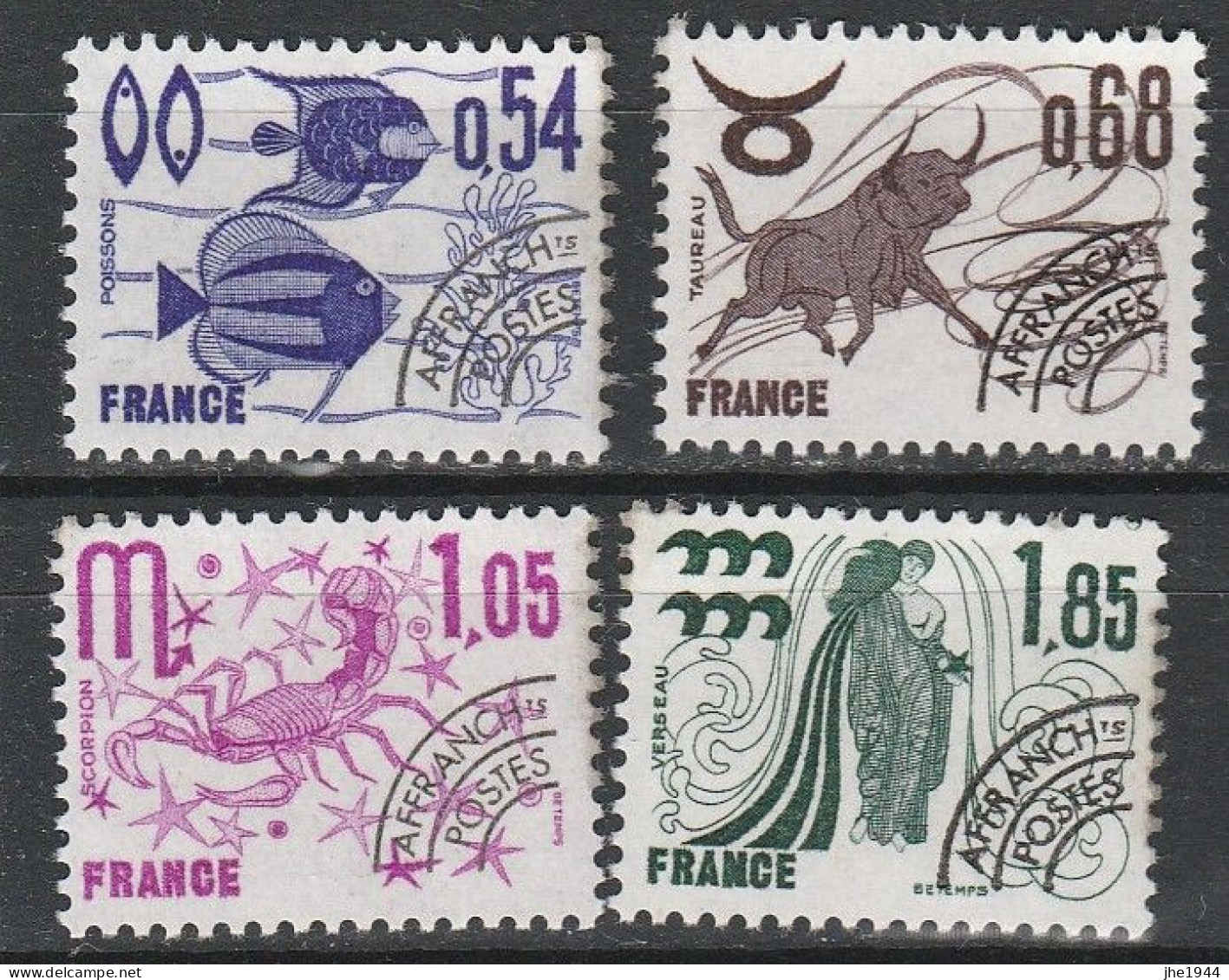 France Préoblitéré N° 146 à 157 ** Signes Du Zodiaque Série Compléte 12 Valeurs - 1964-1988