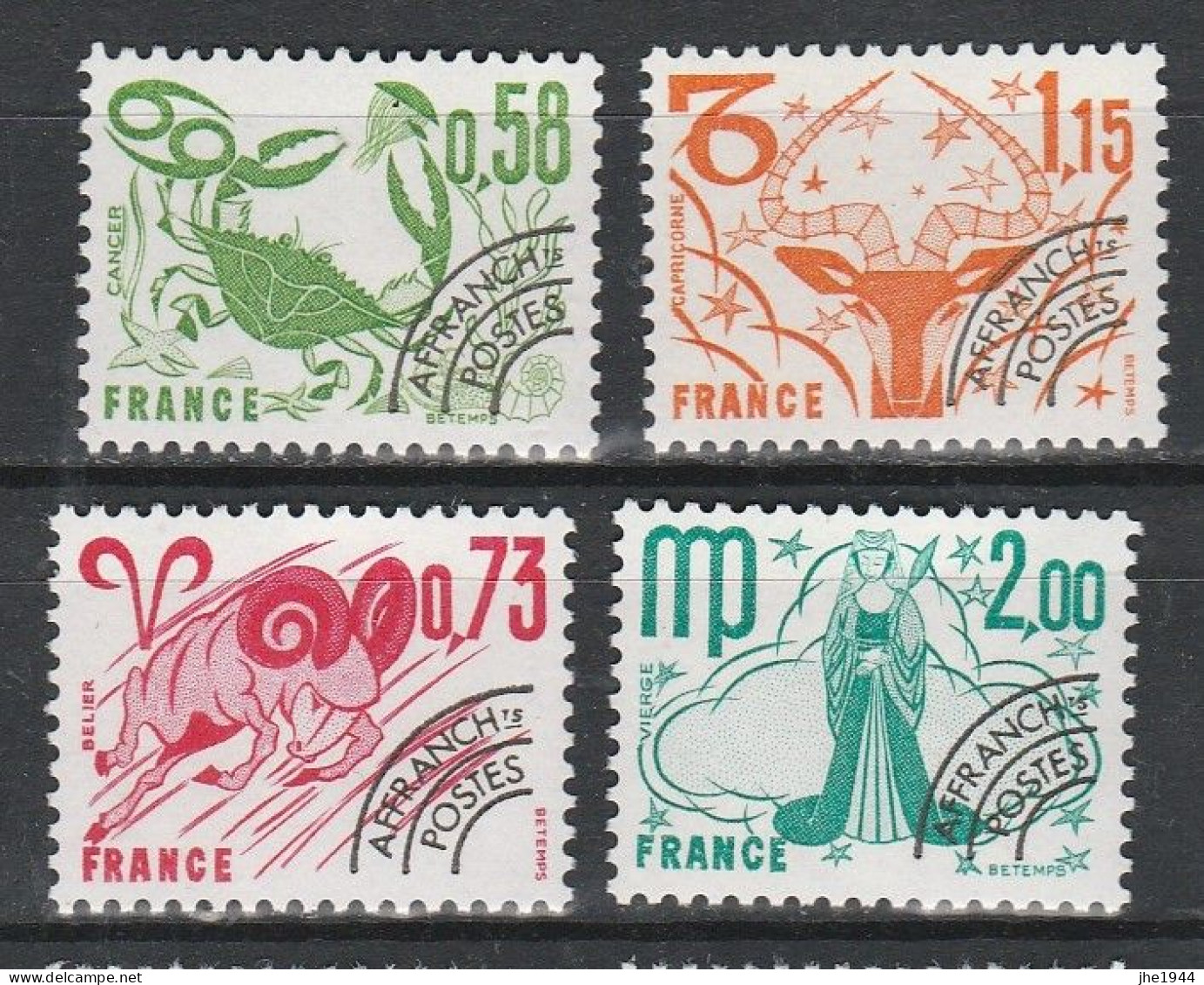 France Préoblitéré N° 146 à 157 ** Signes Du Zodiaque Série Compléte 12 Valeurs - 1964-1988