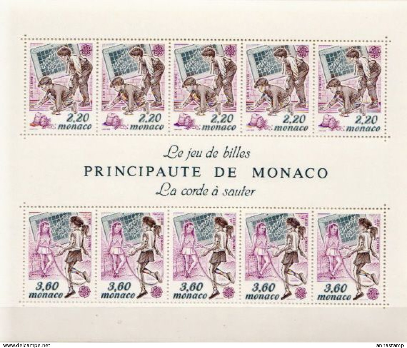 Monaco MNH Minisheet - 1989