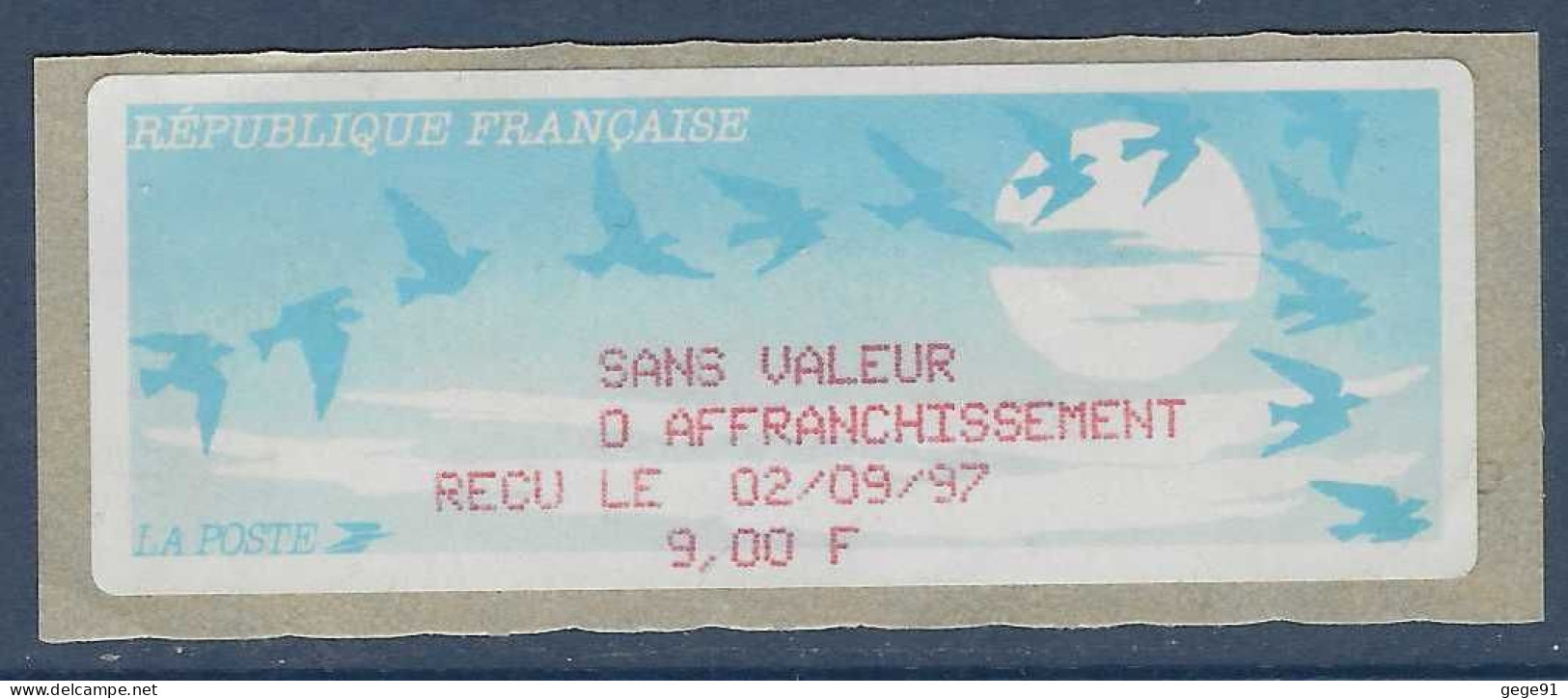 Reçu De Vignette De Distributeur LISA - ATM - Oiseaux De Jubert - En Francs - 1990 « Oiseaux De Jubert »