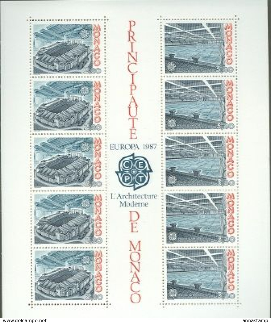 Monaco MNH Minisheet - 1987