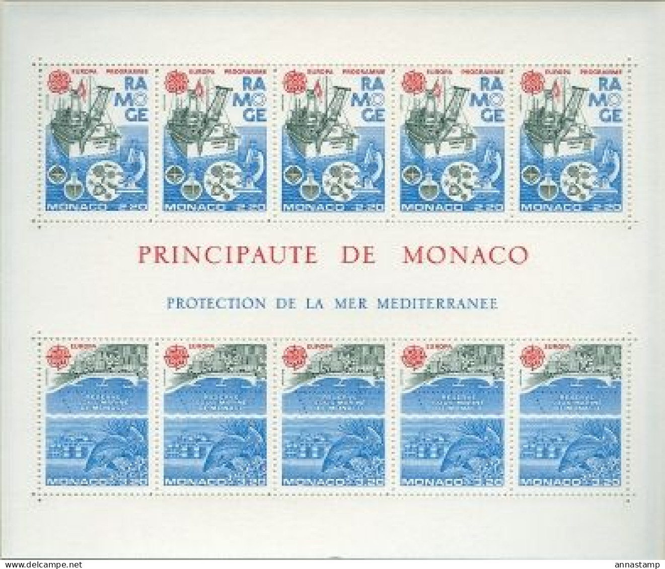Monaco MNH Minisheet - 1986
