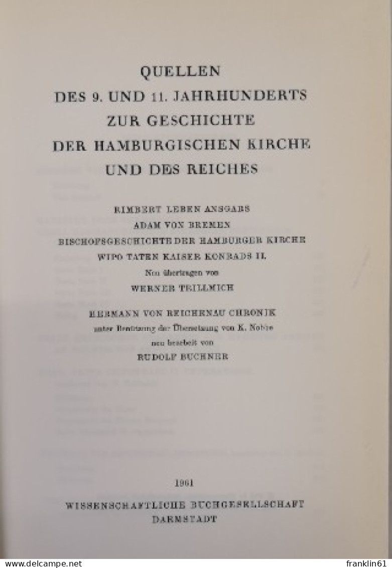 Ausgewählte Quellen Zur Deutschen Geschichte Des Mittelalters. Quellen Des 9. U. 11.Jahrhunderts Zur Geschich - 4. 1789-1914