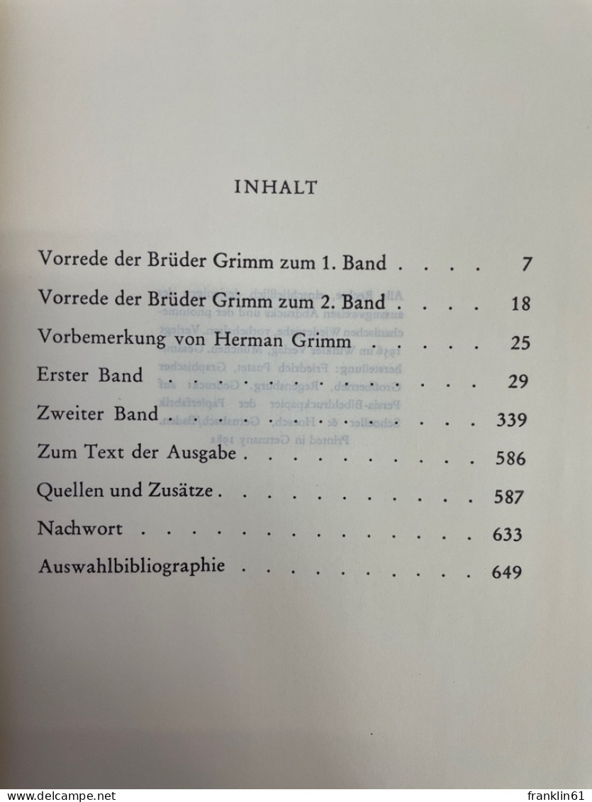 Deutsche Sagen : 2 Bände In 1 Band. - Contes & Légendes