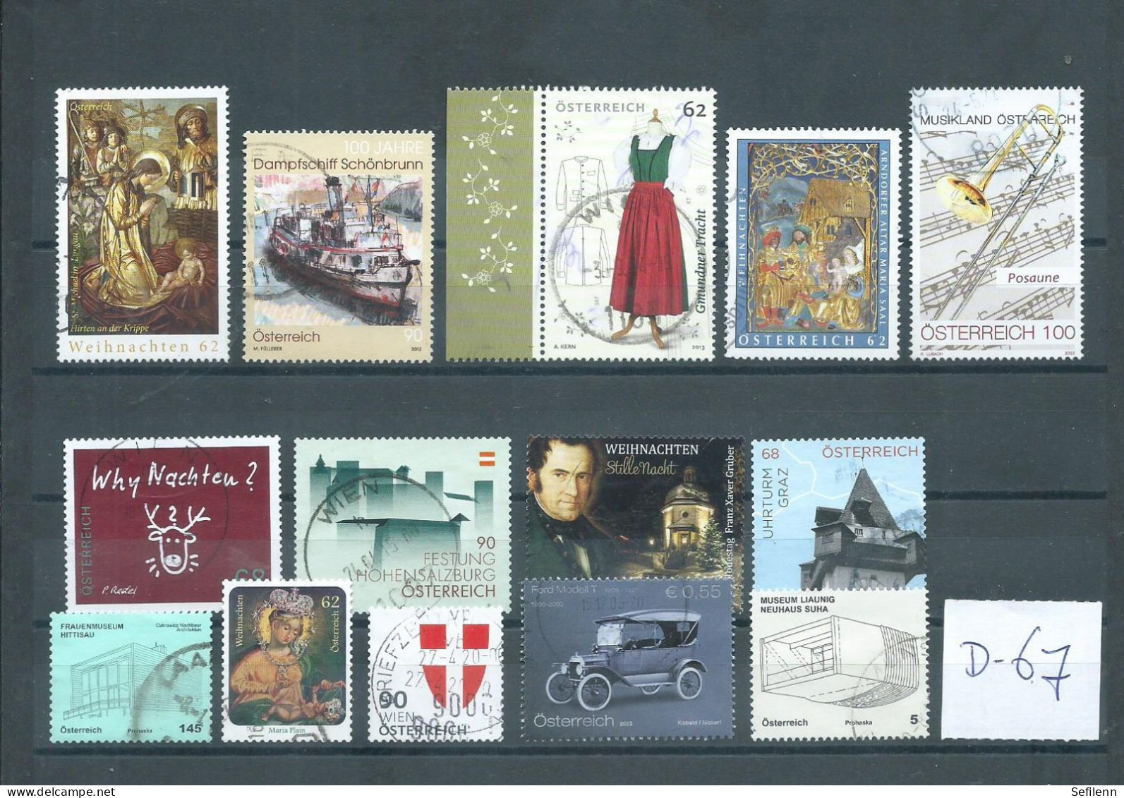 Österreich/Austria 14x Stamps (used/gebruikt/oblitere) D-67 - Oblitérés
