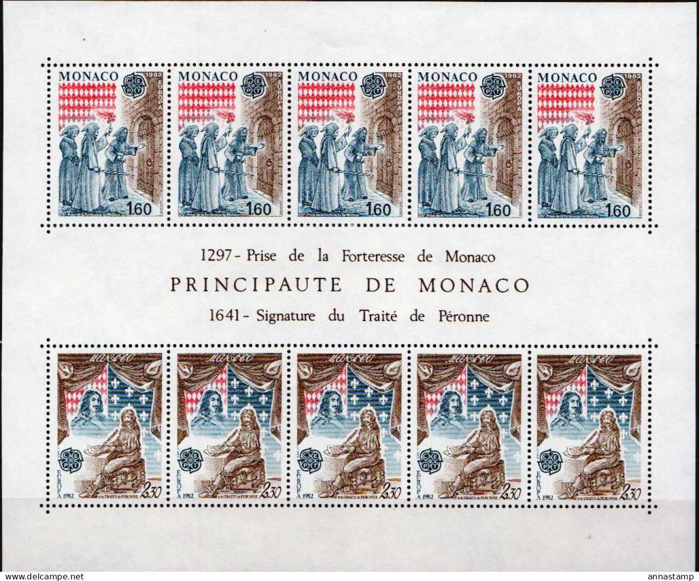 Monaco MNH Minisheet - 1982