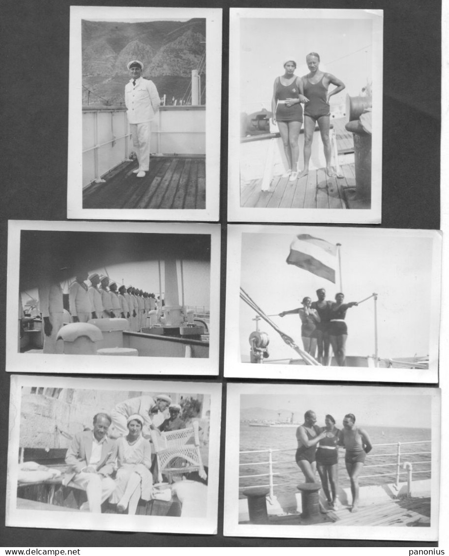 Kingdom Of Yugoslavia - Yugoslav Lloyd Excursion Steamer S / S Kraljica Marija, Real Photo Lot 6 Pcs, Year 1931 - Steamers