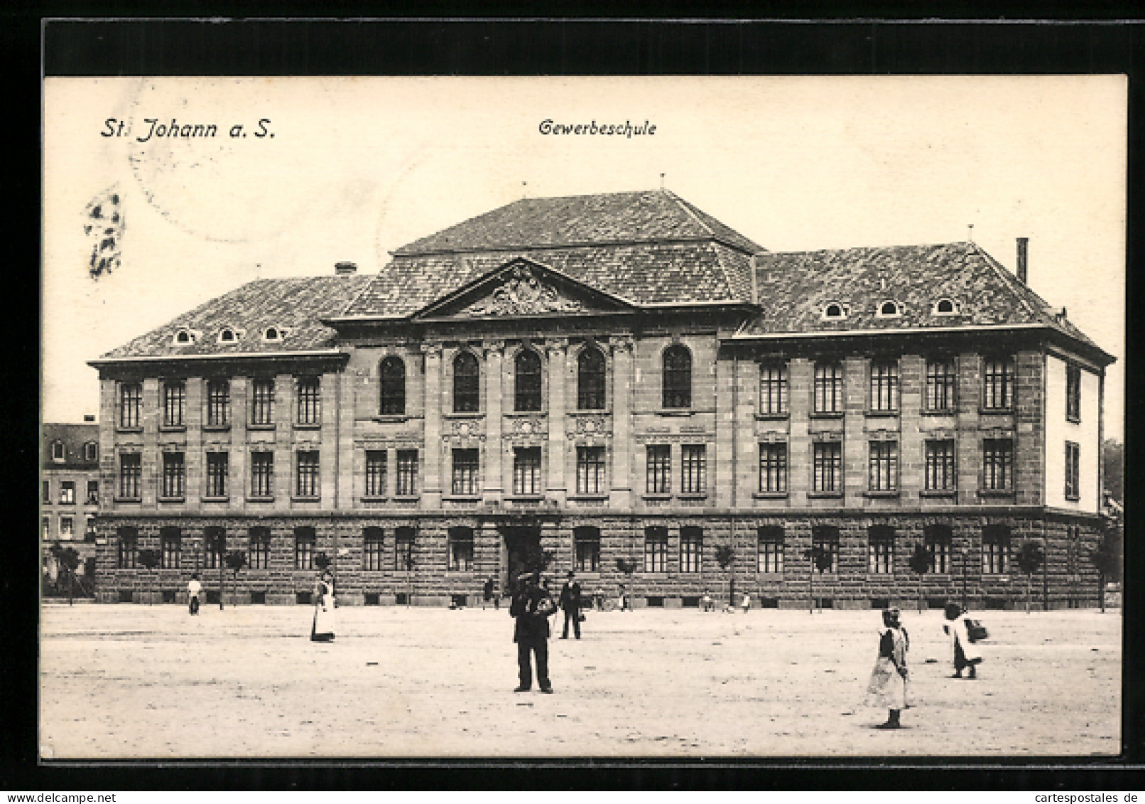 AK St. Johann A. S., Blick Zur Gewerbeschule  - Sonstige & Ohne Zuordnung