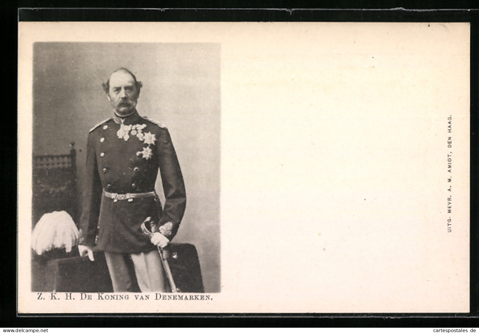 AK Z. K. H. De Koning Van Denemarken, König Von Dänemark In Uniform Mit Orden Und Säbel  - Königshäuser