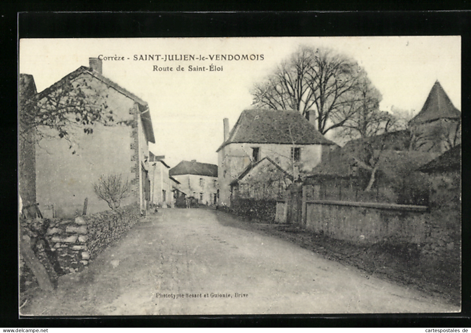 CPA Saint-Julien-le-Vendomois, Route De Saint-Éloi  - Otros & Sin Clasificación
