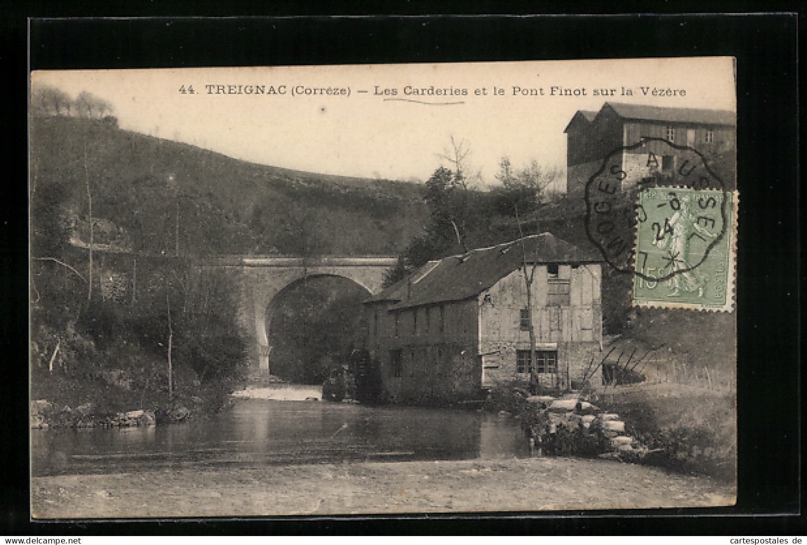 CPA Treignac, Les Carderies Et Le Pont Finot Sur La Vézére  - Treignac
