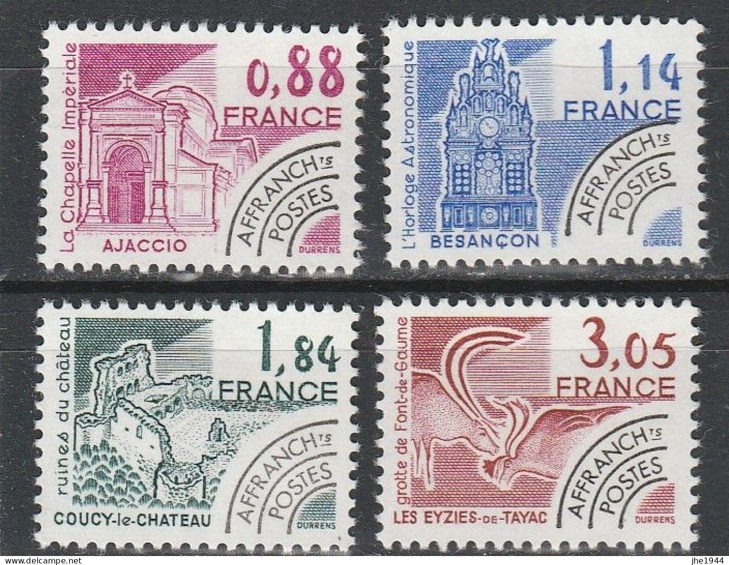 France Préoblitéré N° 162 à 177 ** Monuments Historiques Série 16 Valeurs - 1964-1988