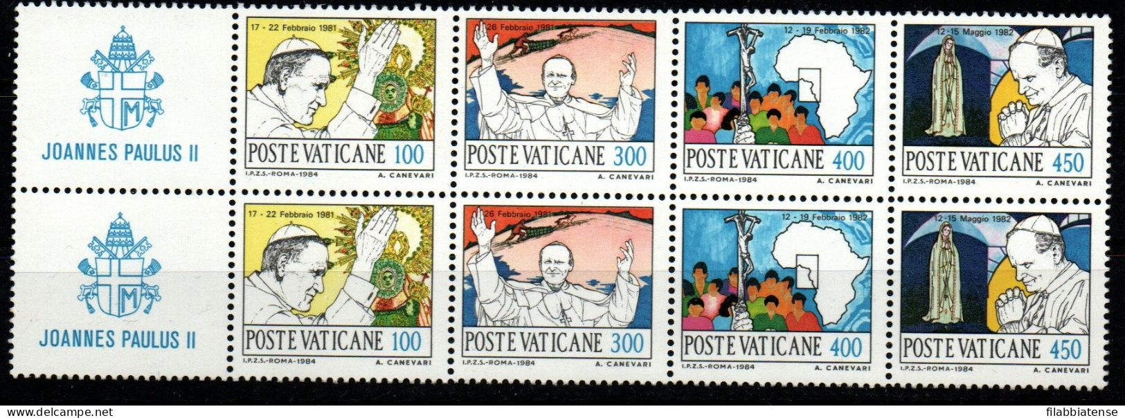 1984 - Vaticano Viaggi Del Papa - Da Libretto   +++++++ - Unused Stamps