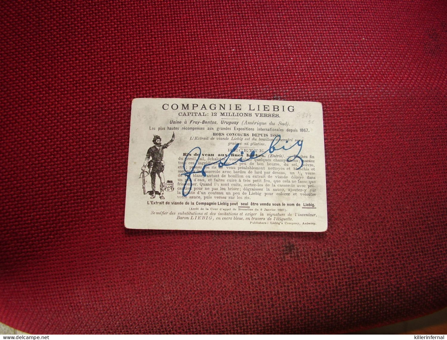 Original Old Card Chromo Liebig S 374 Compositeur Célèbre Rossini - Liebig