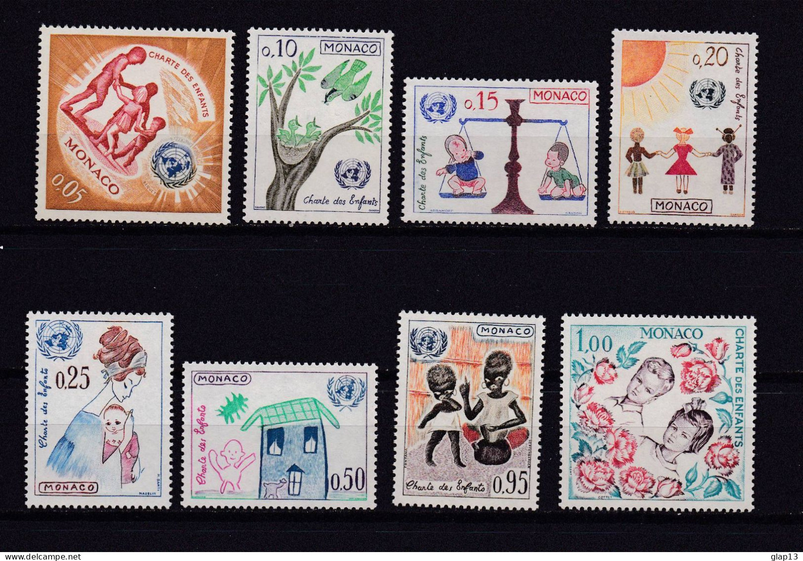 MONACO 1963 TIMBRE N°599/06 NEUF** ENFANTS - Unused Stamps