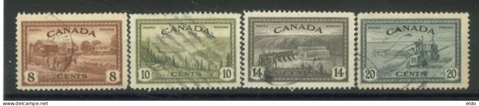 CANADA - 1946, RE CONVERTION TO PEACE STAMPS SET OF 4, USED. - Usati