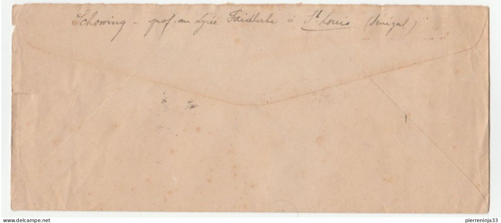Lettre Recommandée St Louis Du Sénégal/ Journée Du Timbre 1946 - Briefe U. Dokumente
