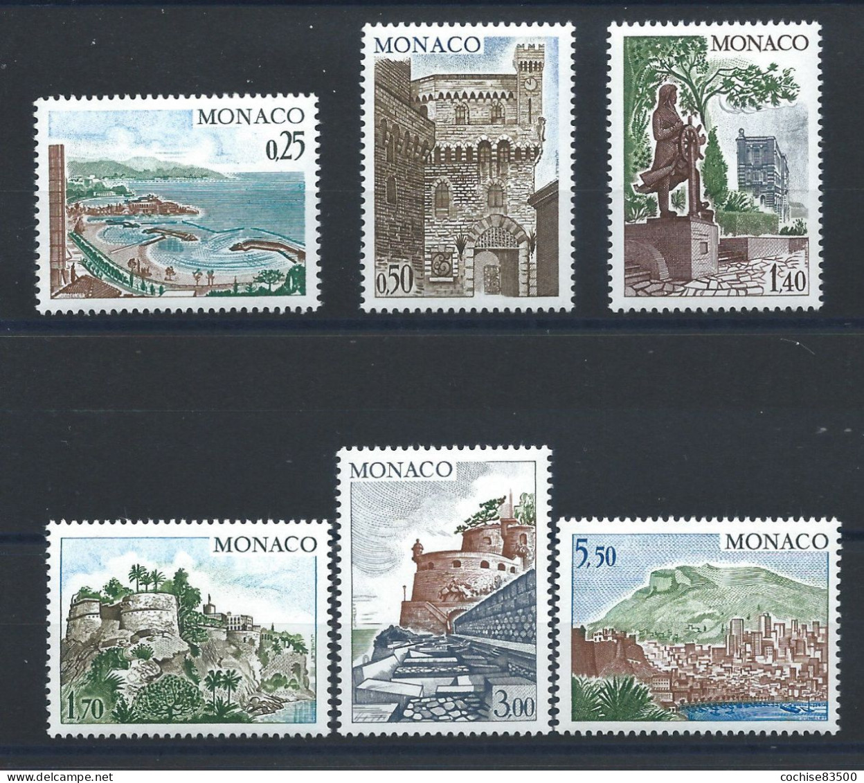 Monaco N°986/91** (MNH) 1974 - Sites Et Monuments - Unused Stamps