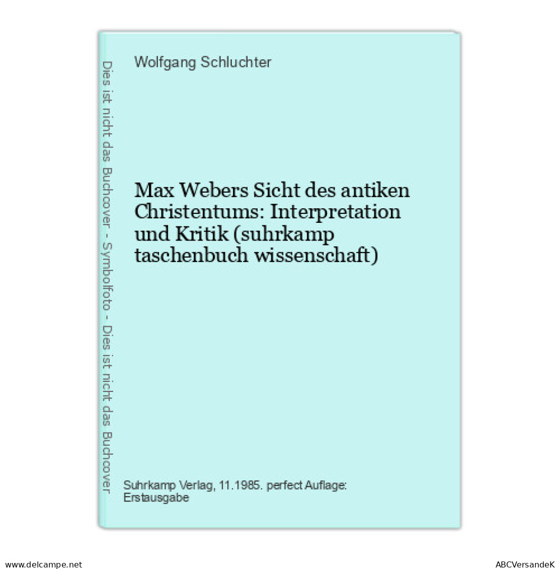 Max Webers Sicht Des Antiken Christentums: Interpretation Und Kritik (suhrkamp Taschenbuch Wissenschaft) - Autres & Non Classés