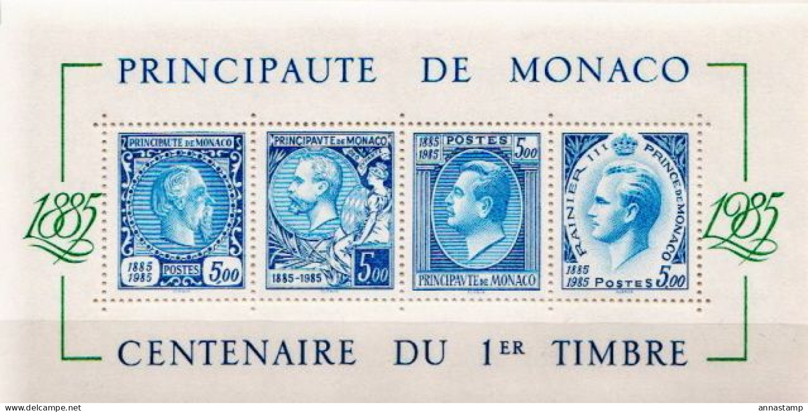 Monaco MNH Minisheet - Briefmarken Auf Briefmarken