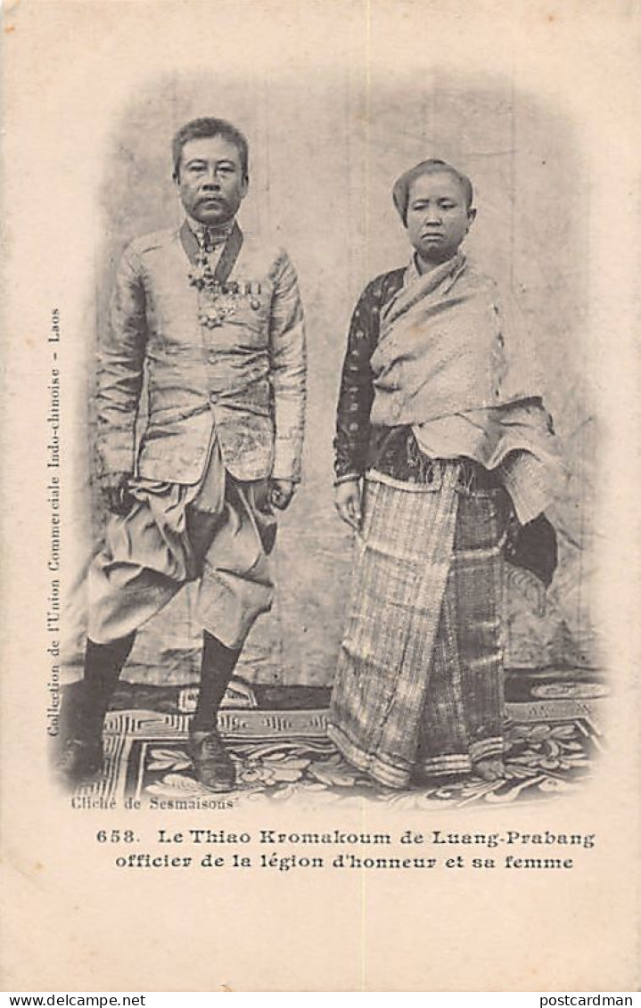 Laos - Le Thiao Kromakoum De Luang-Prabang, Officier De La Légion D'Honneur, Et Sa Femme - Ed. Union Commerciale Indochi - Laos