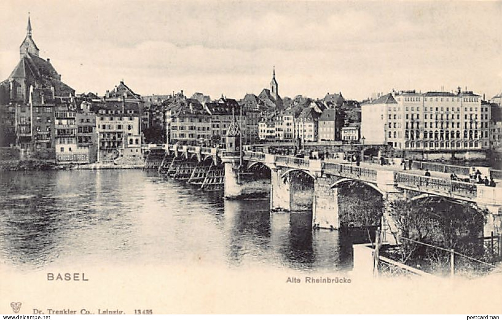 BASEL - Alte Rheinbrücke - Verlag Dr. Trenkler Co. 13435 - Basel