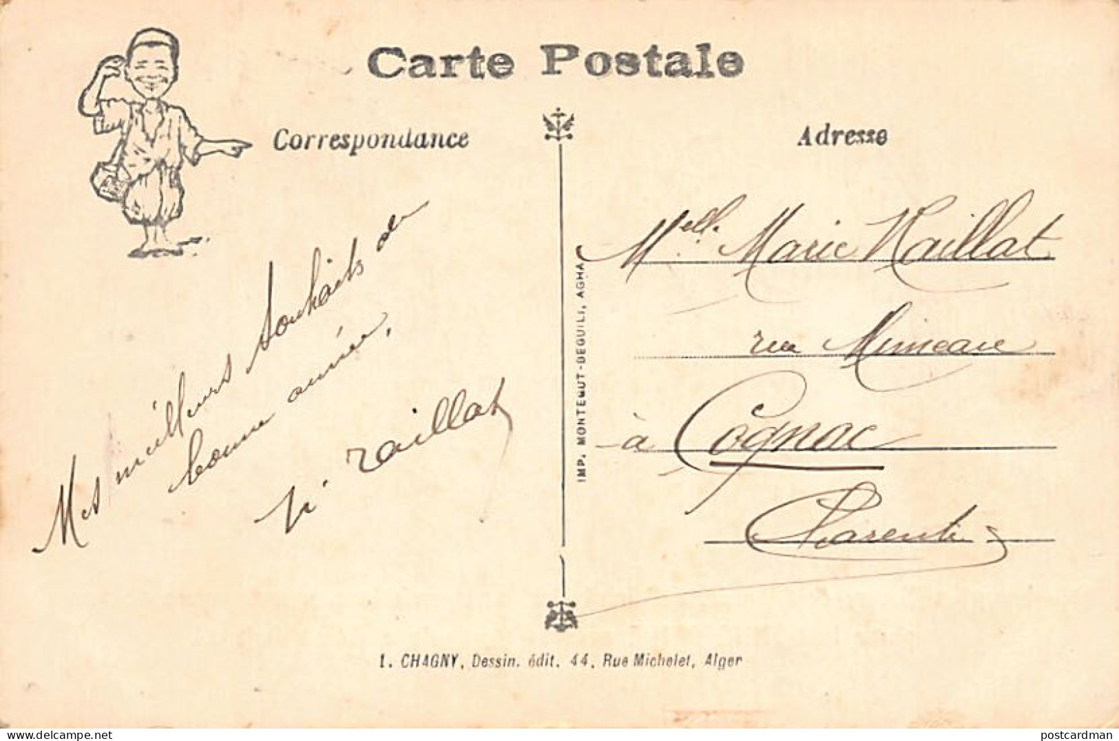 Algérie - CARICATURE - Les P'tits Cireurs - Bonne Année 1901 - Ed. CHAGNY  - Escenas & Tipos