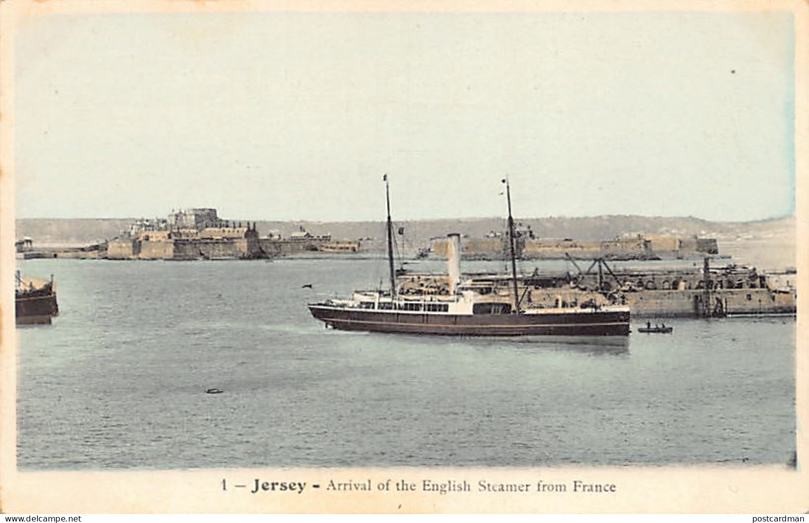 Jersey - Arrival Of The English Steamer From France - Publ. Unknwon 1 - Andere & Zonder Classificatie