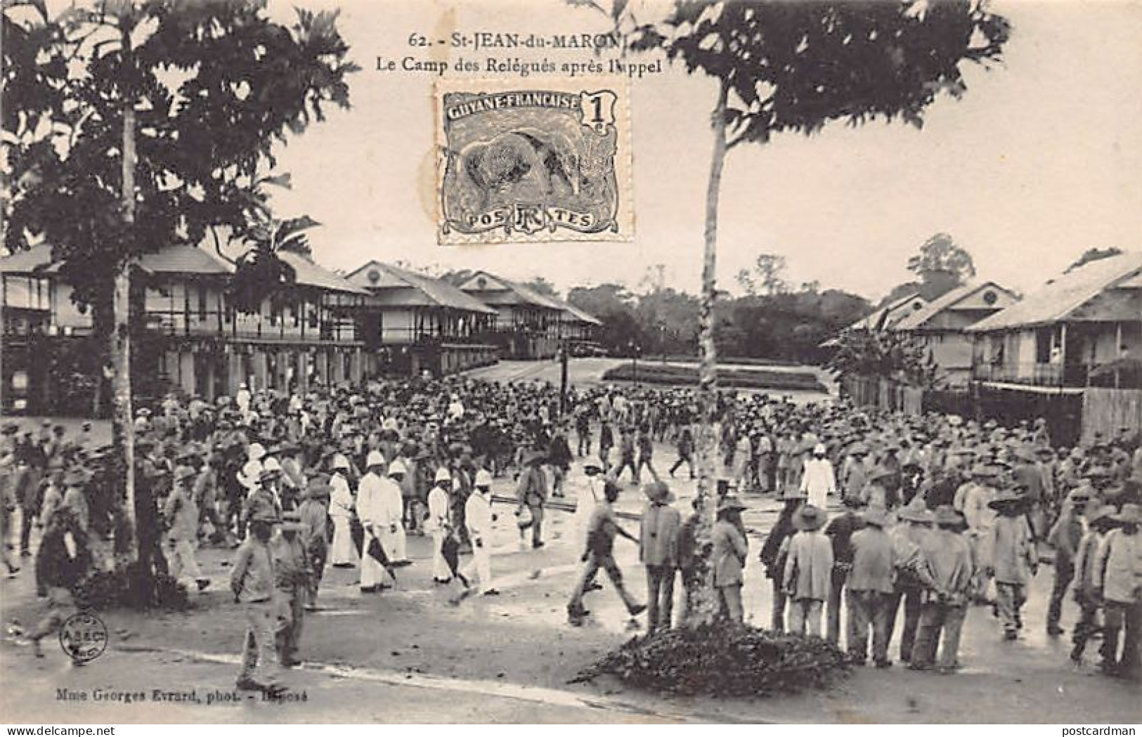 Guyane - SAINT JEAN Du MARONI - Le Camp Des Relégués Après L'appel - Ed. Georges Evrard 62 - Other & Unclassified