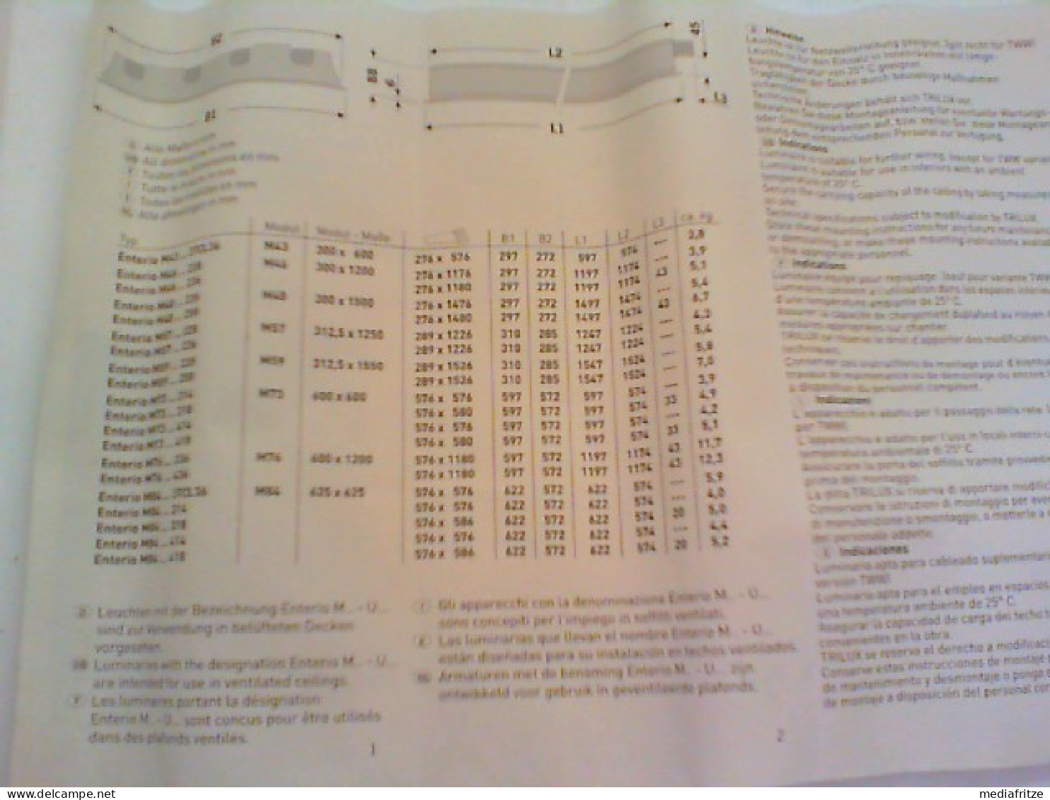 Trilux Enterio...2... 4lp/ Enterio M73 (600*600) - Andere & Zonder Classificatie