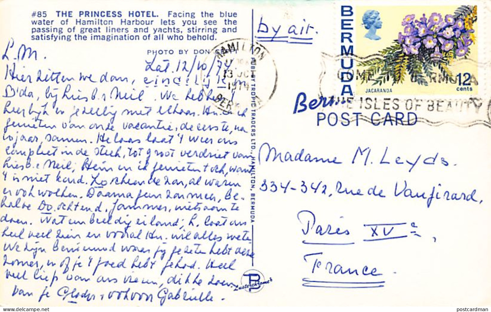 Bermuda - HAMILTON - The Princess Hotel - Publ. Tropic Traders Ltd  - Bermudes