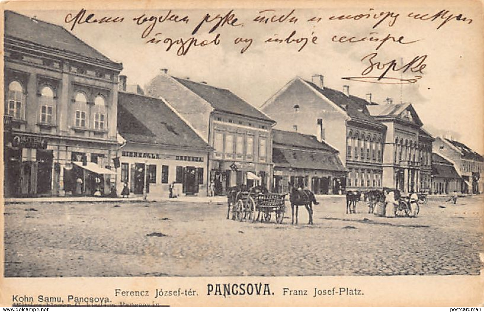Serbia - PANČEVO Pancsova - Ferencz Jozsef-tér - Publ. Kohn Samu - Servië
