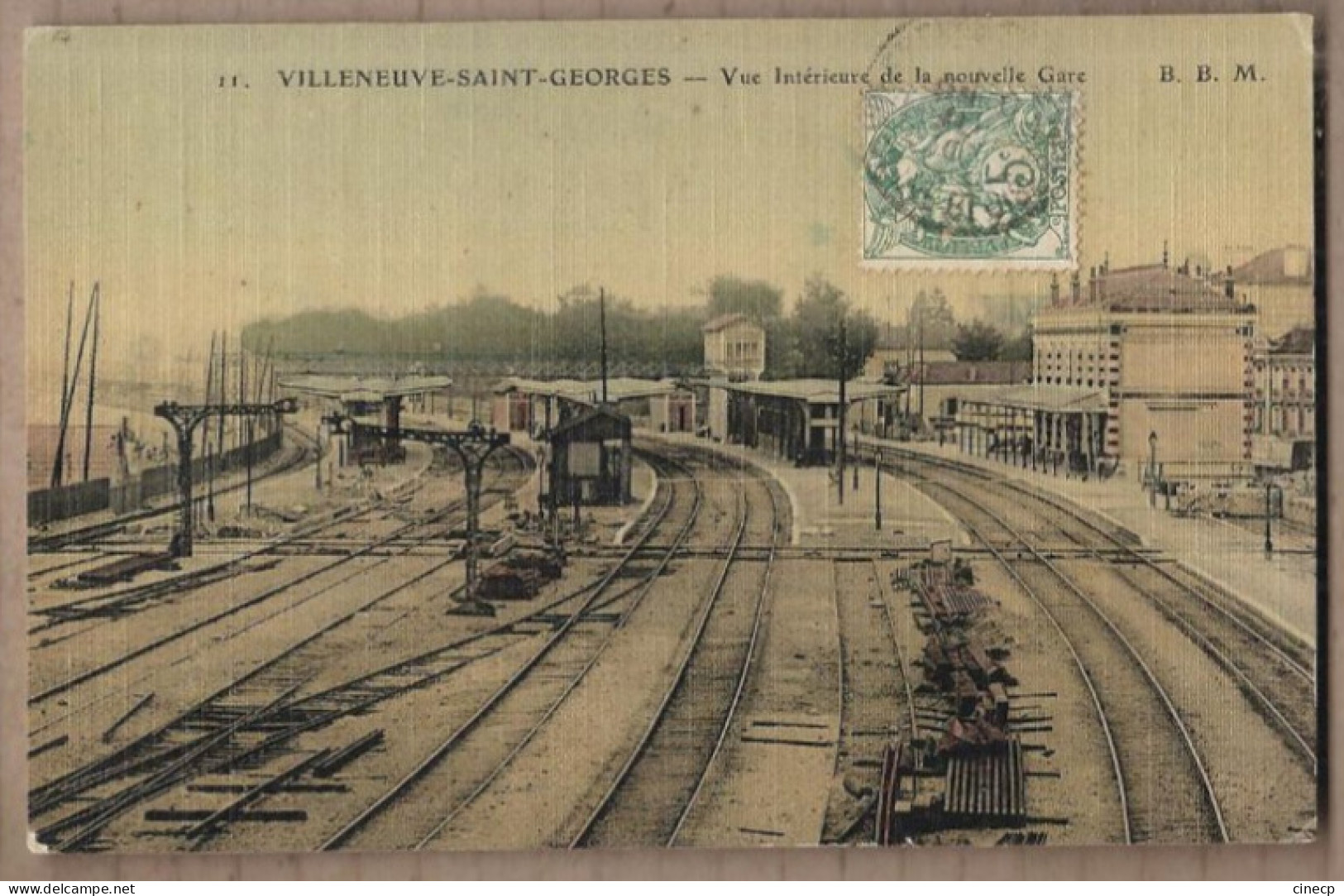 CPA 94 - VILLENEUVE SAINT GEORGES - Vue Intérieure De La Nouvelle Gare - TB  PLAN VOIES CHEMIN DE FER WAGONS QUAIS - Villeneuve Saint Georges