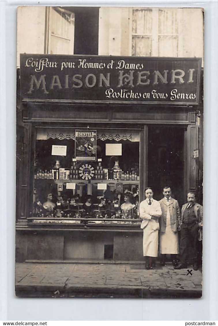BRUXELLES - Coiffeur Maison Henri - 14 Rue De Flandre - CARTE PHOTO Année 1912 - Ed. Inconnu  - Other & Unclassified