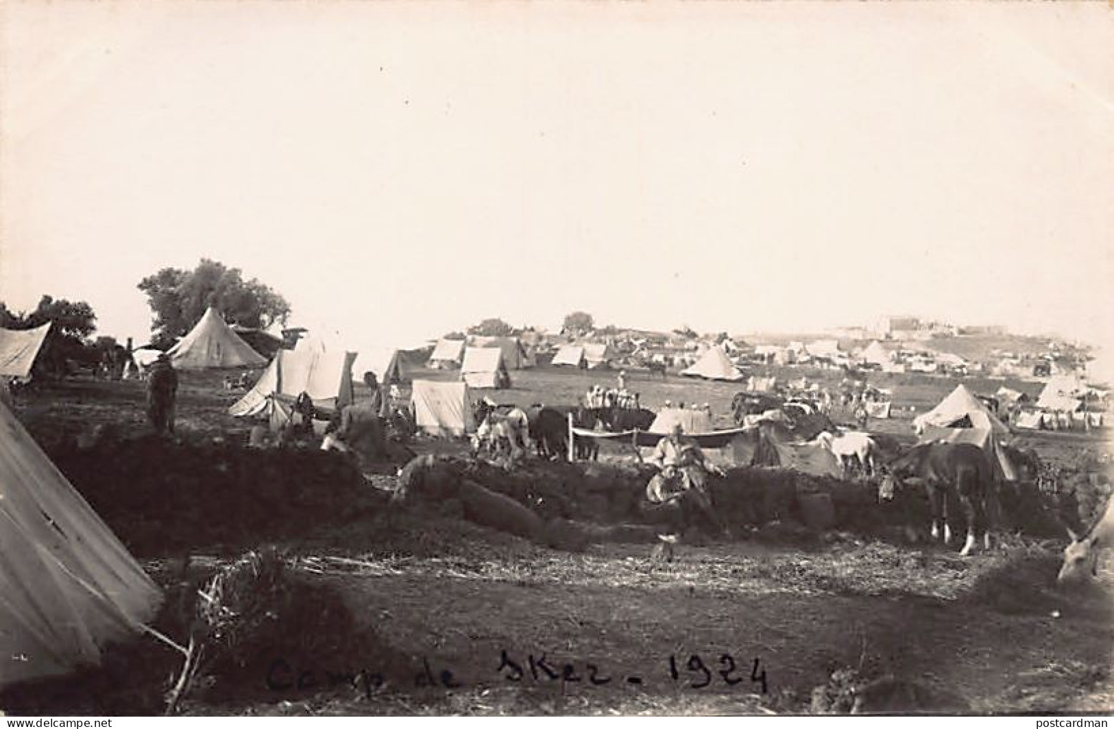 Maroc - Camp De Sker (Taounate, Fès-Meknès) - CARTE PHOTO Année 1924 - Ed. Inconnu  - Andere & Zonder Classificatie