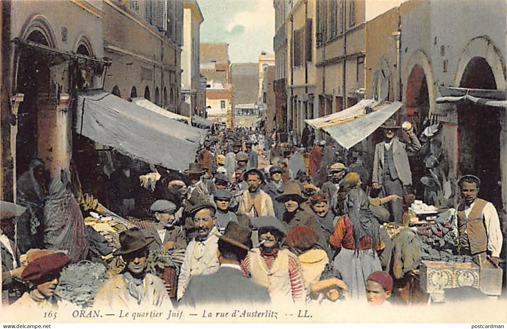 JUDAICA - Algérie - ORAN - Le Quartier Juif - La Rue D'Austerlitz - - Algeria - ORAN - The Jewish Quarter - Rue D'Auster - Jodendom