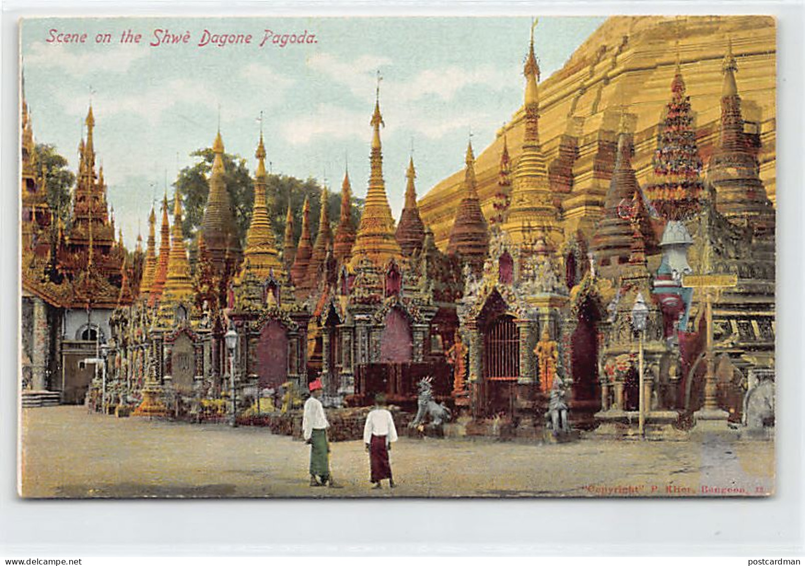 MYANMAR Burma - RANGOON Yangon - Scene On The Shwedagon Pagoda - Publ. Unknown  - Myanmar (Birma)