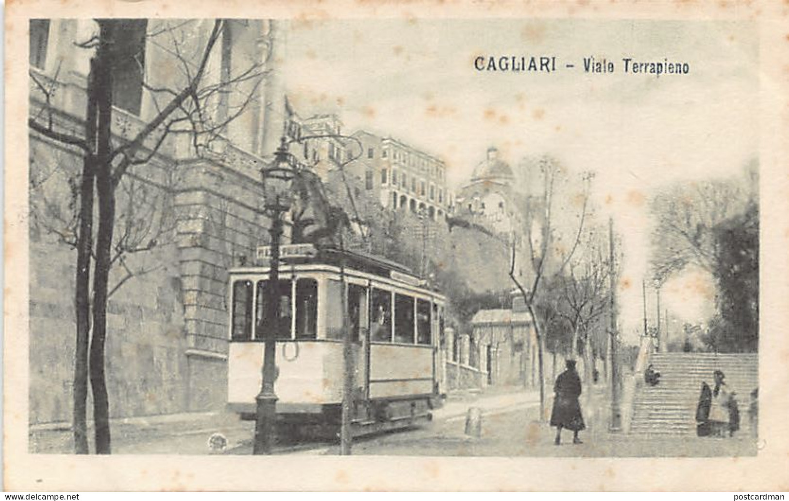 CAGLIARI - Viale Terrapieno - Tram - Cagliari